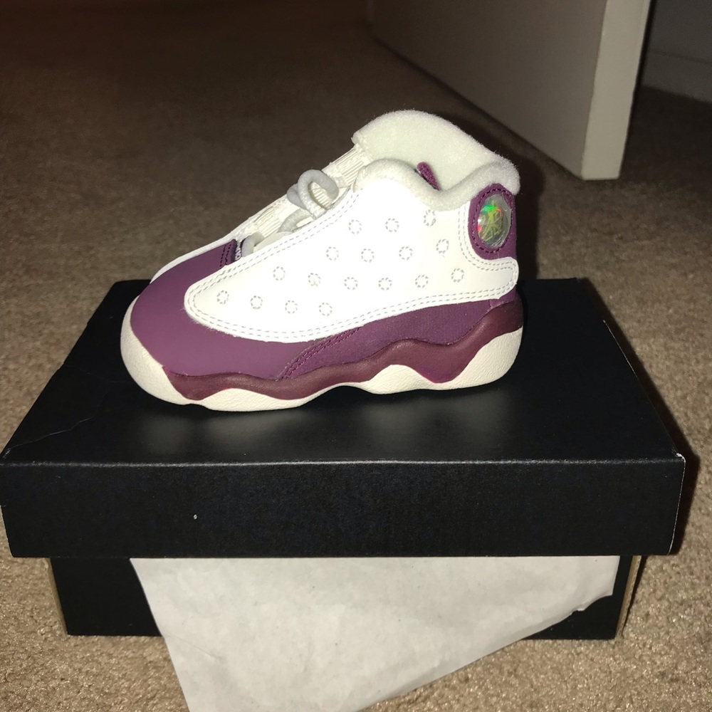 Jordan size 4t purple/cream worn once